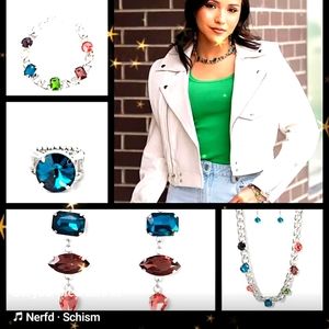 Matching ring, necklace, bracelet and earrings